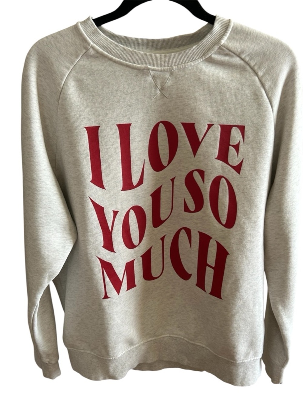 Little Bipsy Oatmeal Graphic Sweatshirt Red I Love You So Much Crewneck XL